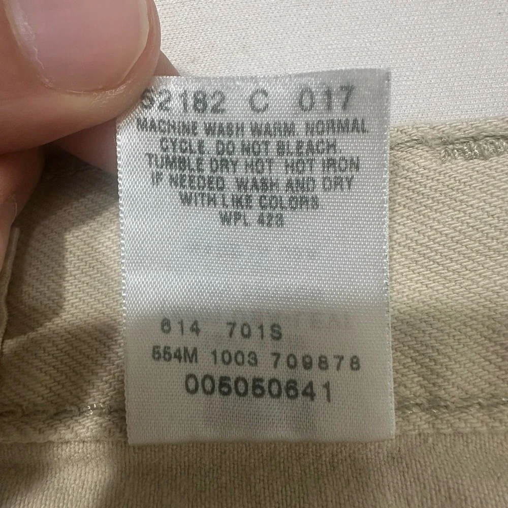 Levi's 505 Regular Fit Tan Beige Denim Jeans Mens‎ Made in USA Straight Leg Y2K